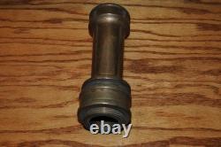 Vintage U. S. N. United States Navy U. S. L. Brass Fire Hose Nozzle Attachment 1-1/4