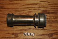 Vintage U. S. N. United States Navy U. S. L. Brass Fire Hose Nozzle Attachment 1-1/4