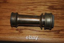 Vintage U. S. N. United States Navy U. S. L. Brass Fire Hose Nozzle Attachment 1-1/4
