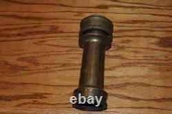 Vintage U. S. N. United States Navy U. S. L. Brass Fire Hose Nozzle Attachment 1-1/4