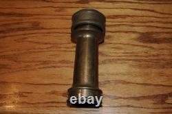 Vintage U. S. N. United States Navy U. S. L. Brass Fire Hose Nozzle Attachment 1-1/4