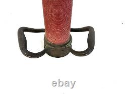 Vintage Underwriters 9-65 Wrapped Brass Fire Hose Playpipe with Nozzle 30 inches