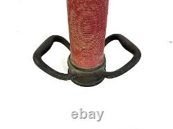 Vintage Underwriters 9-65 Wrapped Brass Fire Hose Playpipe with Nozzle 30 inches