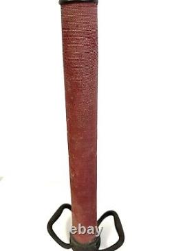 Vintage Underwriters 9-65 Wrapped Brass Fire Hose Playpipe with Nozzle 30 inches