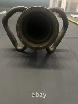 Vintage Underwriters Brass Fire Hose Nozzle 30 Two Handle Fireman Decor