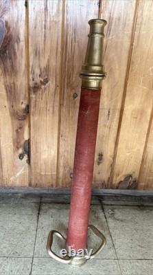 Vintage Underwriters Brass Fire Playpipe WithNozzle Swivel Handle 30. Powhatan