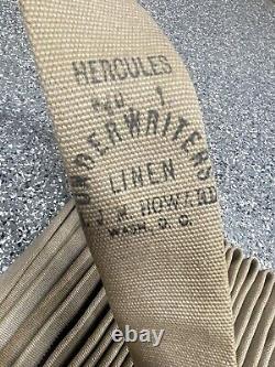 Vintage Unlined 50ft 1 1/4 Fire Hose Washington DC Withnozzle HJM Howard Hercules