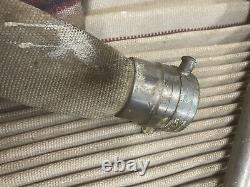 Vintage Unlined 50ft 1 1/4 Fire Hose Washington DC Withnozzle HJM Howard Hercules