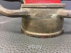 Vintage WD Allan Co. 15 inch red cord wrapped play pipe fire nozzle