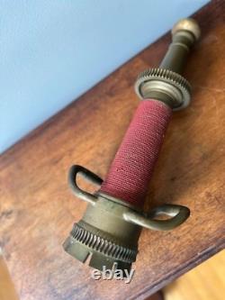 Vintage WD Allen Allenco Chicago Wrapped Fire Hose Nozzle Brass 1942 17.5