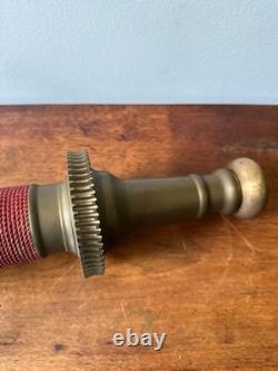 Vintage WD Allen Allenco Chicago Wrapped Fire Hose Nozzle Brass 1942 17.5