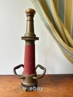 Vintage WD Allen Allenco Chicago Wrapped Fire Hose Nozzle Brass 1942 17.5
