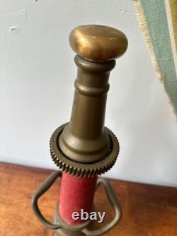 Vintage WD Allen Allenco Chicago Wrapped Fire Hose Nozzle Brass 1942 17.5