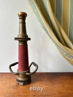 Vintage WD Allen Allenco Chicago Wrapped Fire Hose Nozzle Brass 1942 17.5