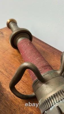 Vintage WD Allen Allenco Chicago Wrapped Fire Hose Nozzle Brass 1942 17.5
