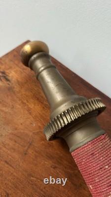 Vintage WD Allen Allenco Chicago Wrapped Fire Hose Nozzle Brass 1942 17.5
