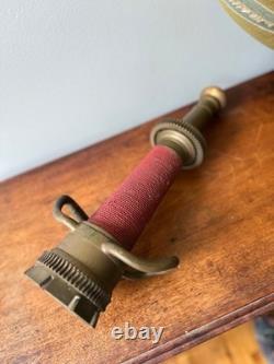 Vintage WD Allen Allenco Chicago Wrapped Fire Hose Nozzle Brass 1942 17.5