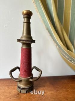 Vintage WD Allen Allenco Chicago Wrapped Fire Hose Nozzle Brass 1942 17.5