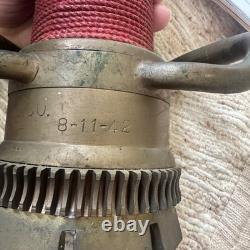 Vintage WD Allen Allenco Chicago Wrapped Fire Hose Nozzle Brass 1942 17.5