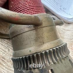 Vintage WD Allen Allenco Chicago Wrapped Fire Hose Nozzle Brass 1942 17.5