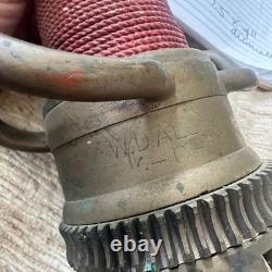 Vintage WD Allen Allenco Chicago Wrapped Fire Hose Nozzle Brass 1942 17.5