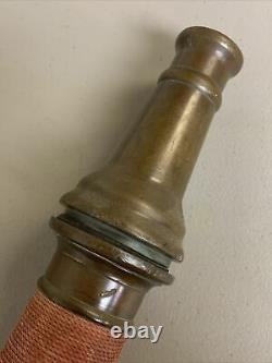 Vintage WD Allen Large 30 Solid Brass Fire Nozzle 2-1/2 with Smooth Bore Tip