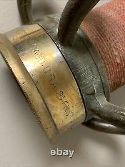 Vintage WD Allen Large 30 Solid Brass Fire Nozzle 2-1/2 with Smooth Bore Tip