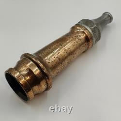 Vintage WW2 1941 Brass Fire Hose Nozzle ORME Fireman's Accessory Original