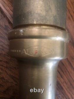 Vintage W. D. Allen 75' Fire Hose, Valve, 12 Brass Nozzle & Building Wall Rack