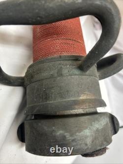 Vintage W. D. Allen Chicago MFG 17in Firefighter Hose Nozzle Brass