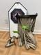 Vintage W. D. Allen Fire Hose Rack W Canvas Hose & Brasss Nozzle Wall Mount Usa