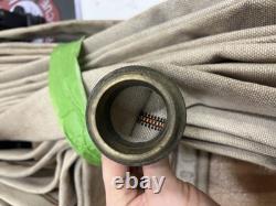 Vintage W. D. Allen Fire Hose Rack w Canvas Hose & Brasss Nozzle WALL MOUNT usa