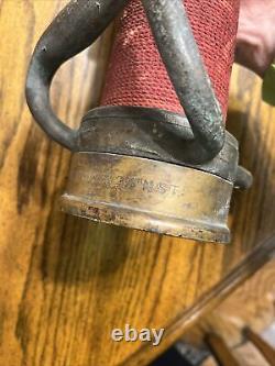 Vintage W. D. Allen MFG Co Firefighter Hose Nozzle Brass Chicago USA