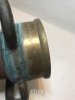 Vintage W. D. Allen Mfg. Co. Fire Department 30 Brass Hose Nozzle 1957