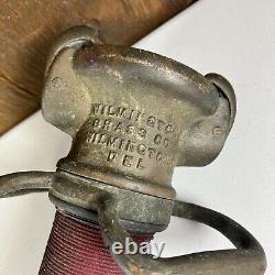 Vintage Wilmington Brass Co. 33 Brass Fire Firefighting Underwriter Nozzle