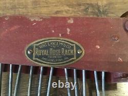 Vintage Wirt & Knox Royal Hose Rack With Screw Mount Fire Co Hotel Theater