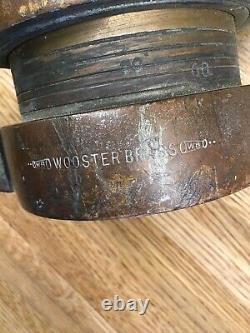 Vintage Wooster BRASS FOG MASTER Fire Hose Sprayer Nozzle Fireman G0