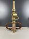 Vintage Wooster Brass 2 1/2 In Play Pipe & Fire Nozzle W Leather Handles