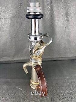 Vintage Wooster Brass 2 1/2 In. Play Pipe Fire Nozzle With Shut Off & Tip 19 In. H