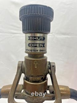 Vintage Wooster Brass 3 Inch Playpipe Fire Hose Nozzle Collectable