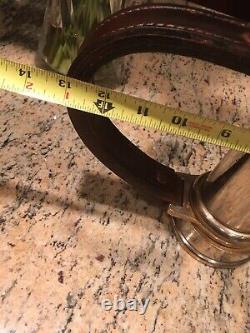 Vintage Worcester brass 21/2 in. / leather hd. Fire Nozzle