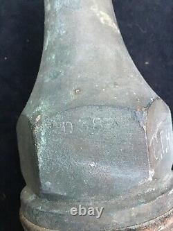 Vintage Ww2 Brass Fire Hose Nozzle. Dated 1938. Used In The Blitz In London