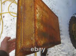Vintage allenco fire hose bowes hose rack, spanner, brass valves & wall cabinet
