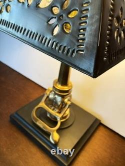 Vintage brass & copper Fire Hose Nozzle one-off custom steampunk art lamp