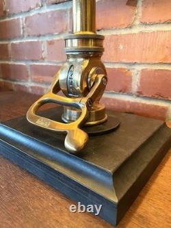 Vintage brass & copper Fire Hose Nozzle one-off custom steampunk art lamp