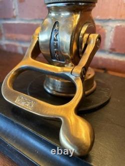 Vintage brass & copper Fire Hose Nozzle one-off custom steampunk art lamp