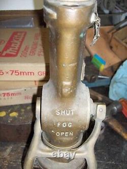 Vintage brass fire hose nozzle