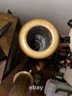 Vintage brass fire hose nozzle