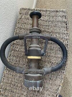 Vintage brass fire hose nozzle
