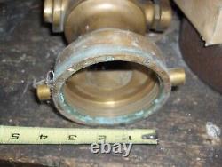 Vintage brass fire hose nozzle